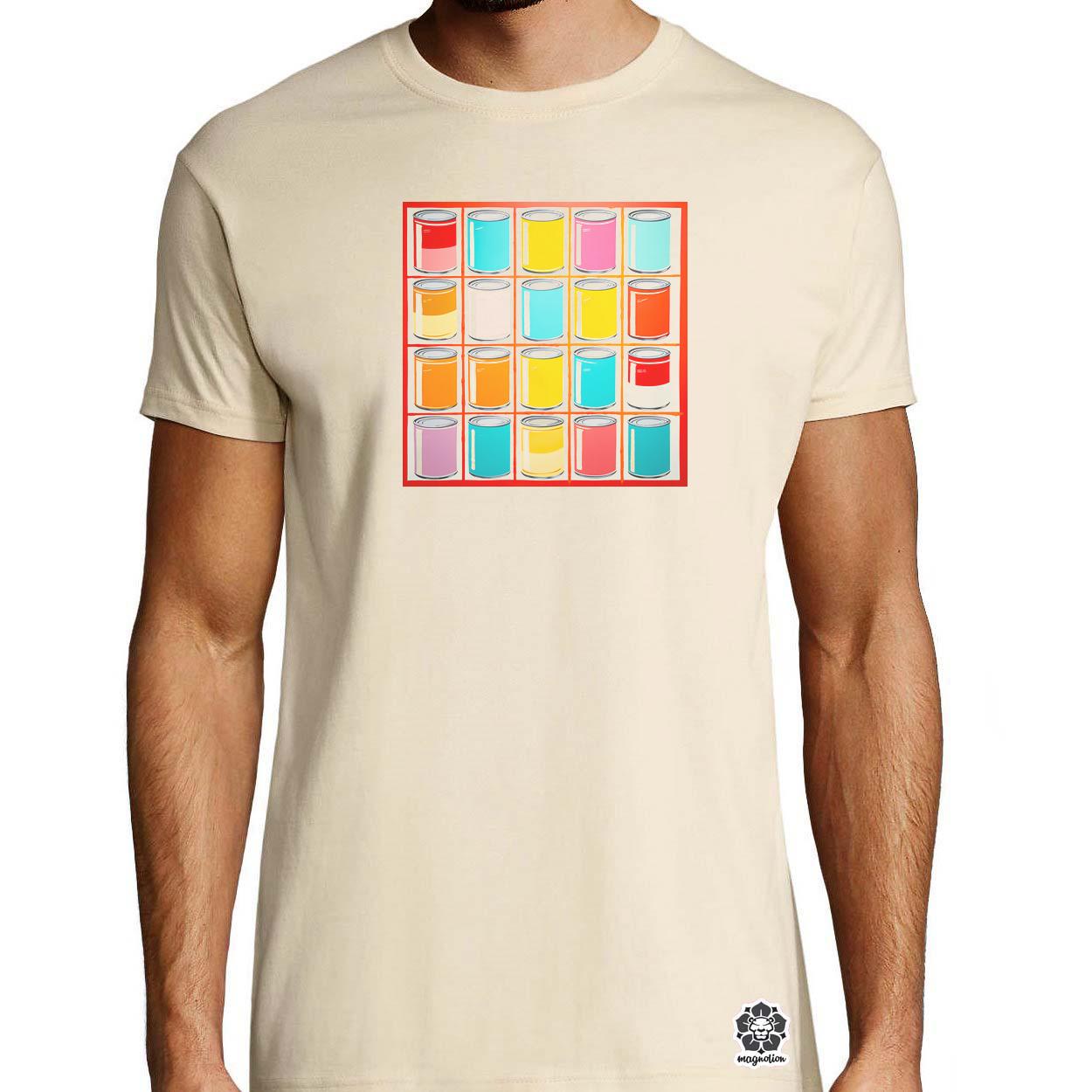 Pop art konzervdobozok v2 egyedi póló 