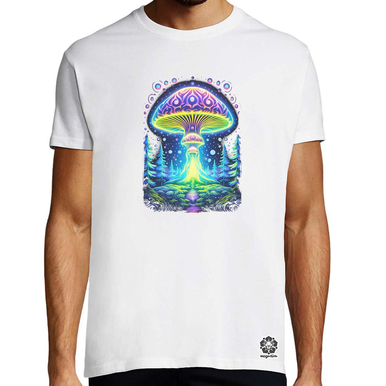 Pszichedelikus gomba UFO v1 egyedi póló 