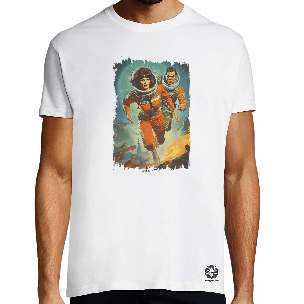 Retró sci-fi v14 egyedi póló 
