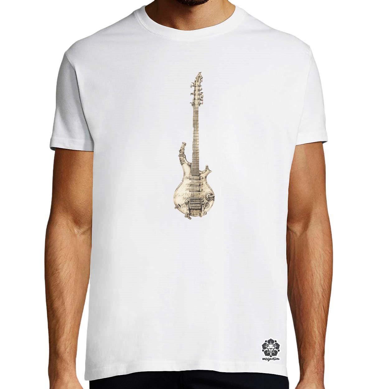 Elektromos gitár szkeccs v4 egyedi póló 