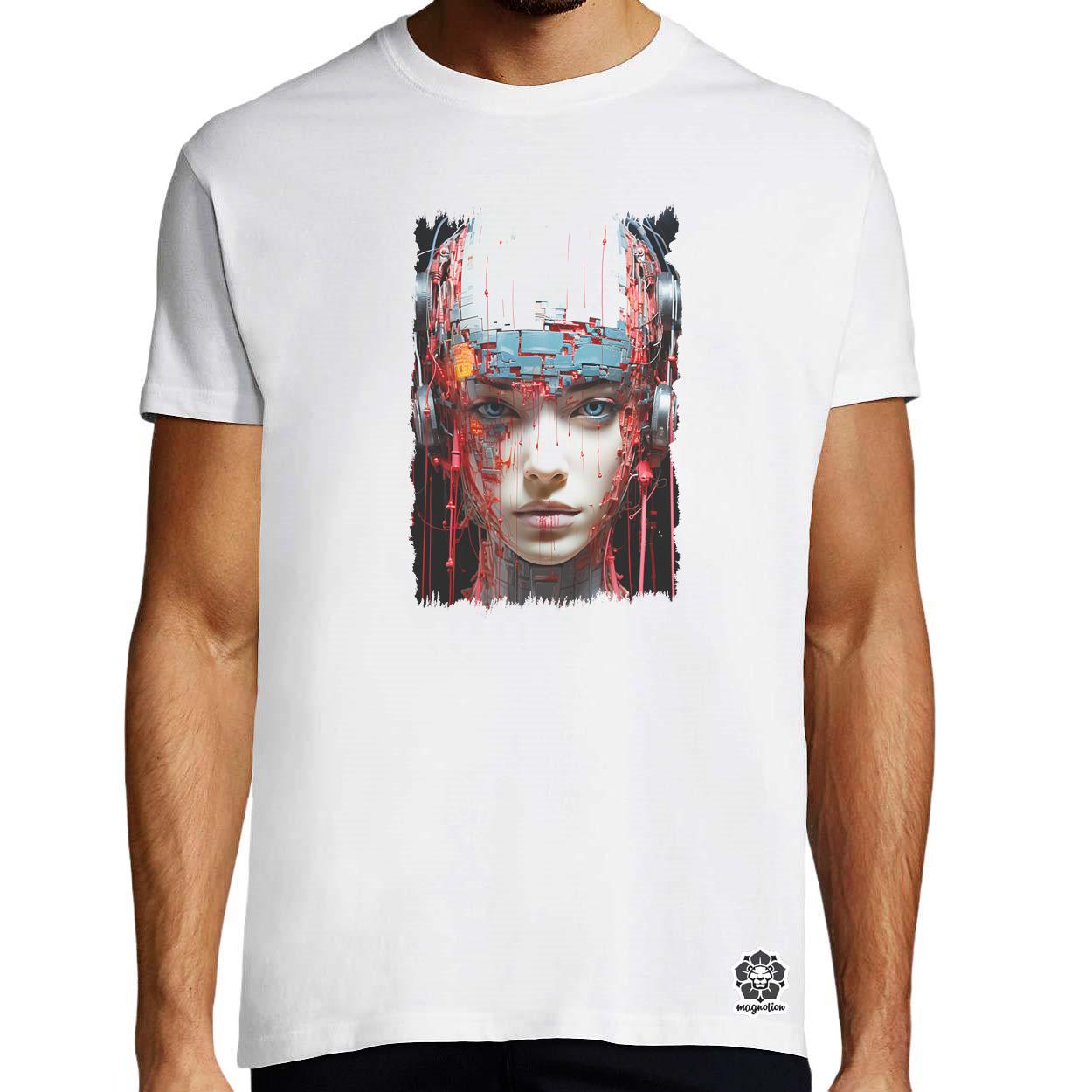 Glitch tech fantázia v9 egyedi póló 