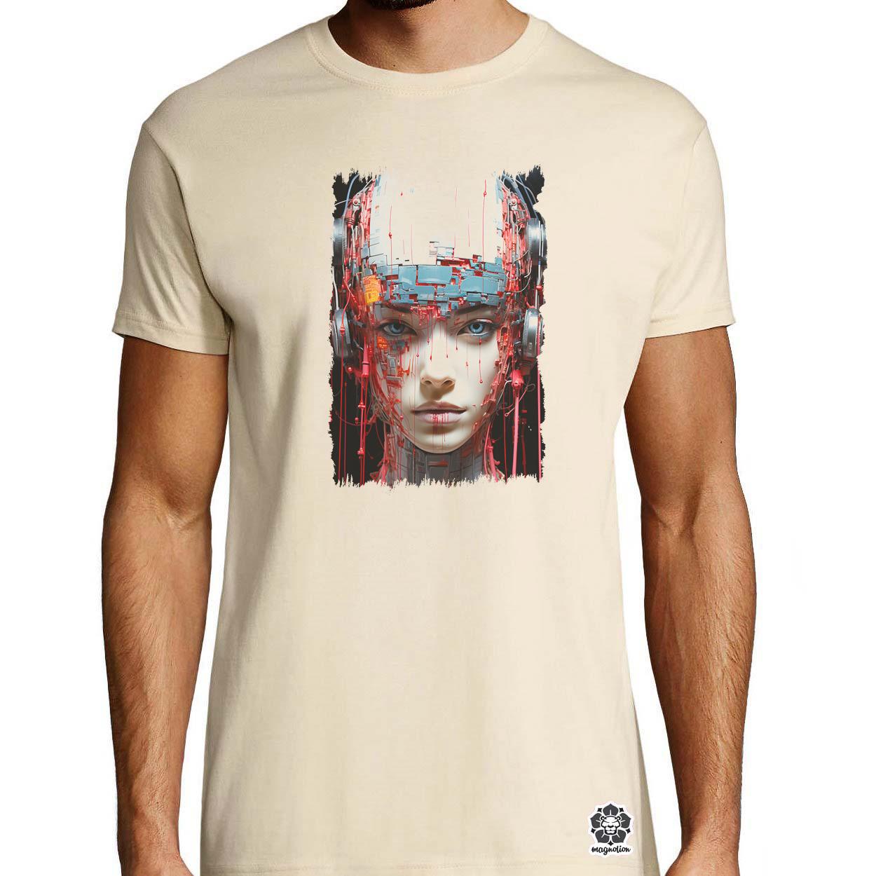 Glitch tech fantázia v9 egyedi póló 