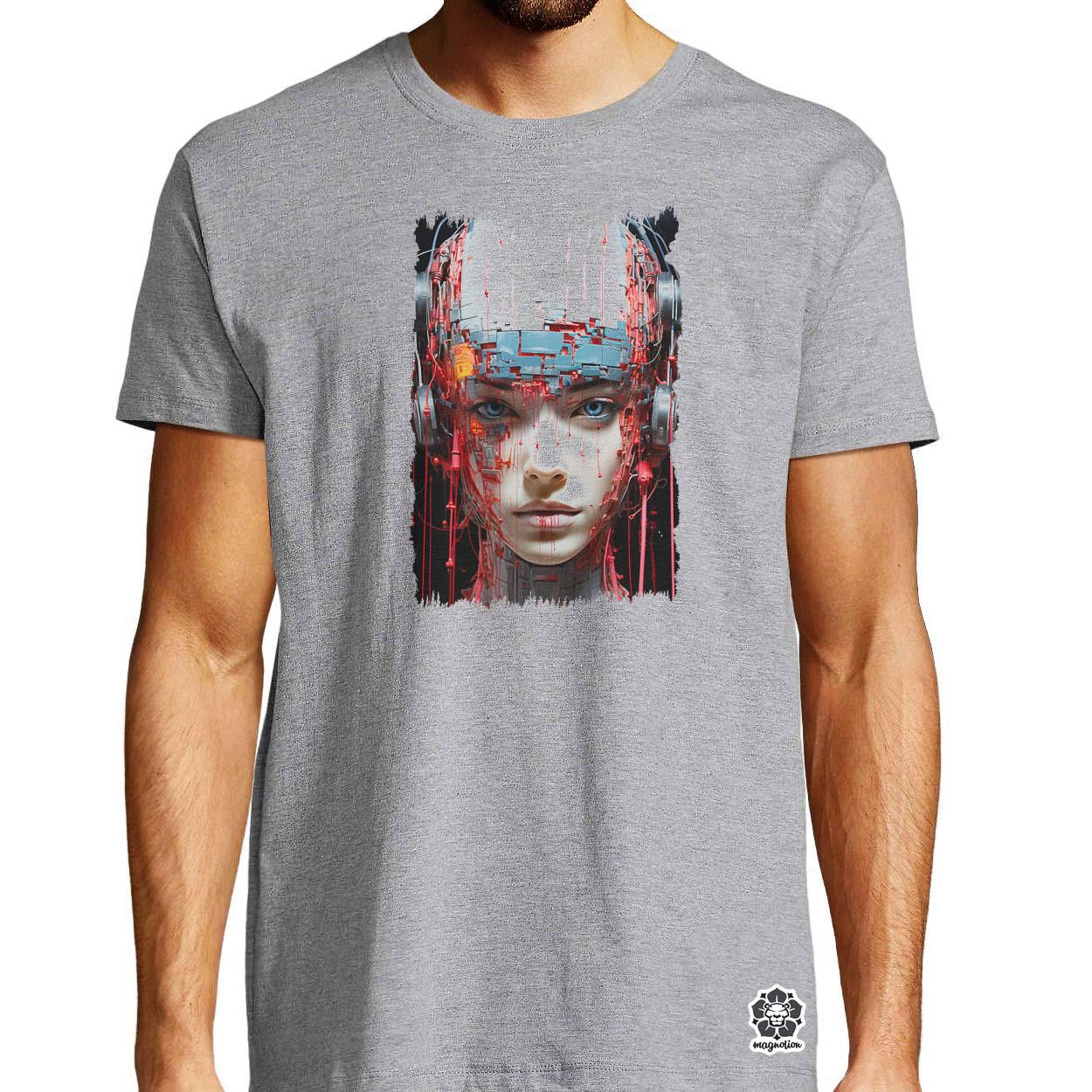 Glitch tech fantázia v9 egyedi póló 