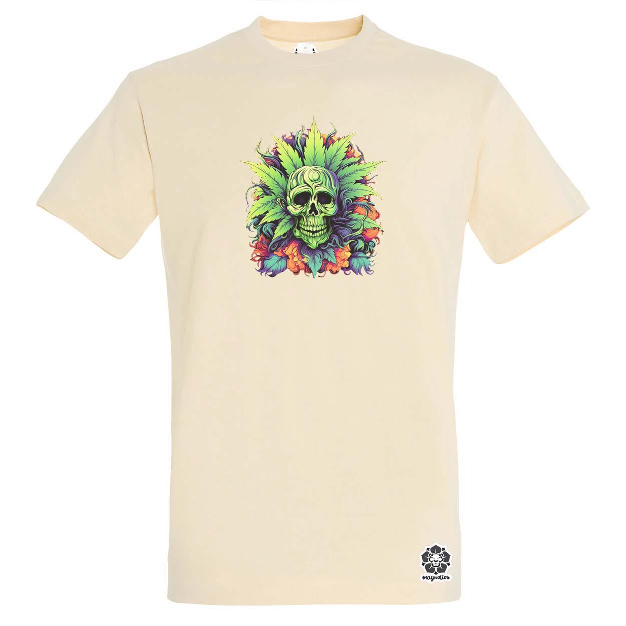 Koponya weed v3 egyedi póló 