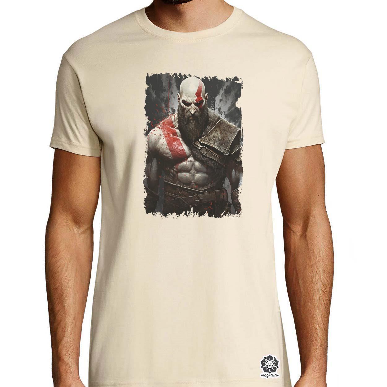 Kratos fanart v8 egyedi póló 