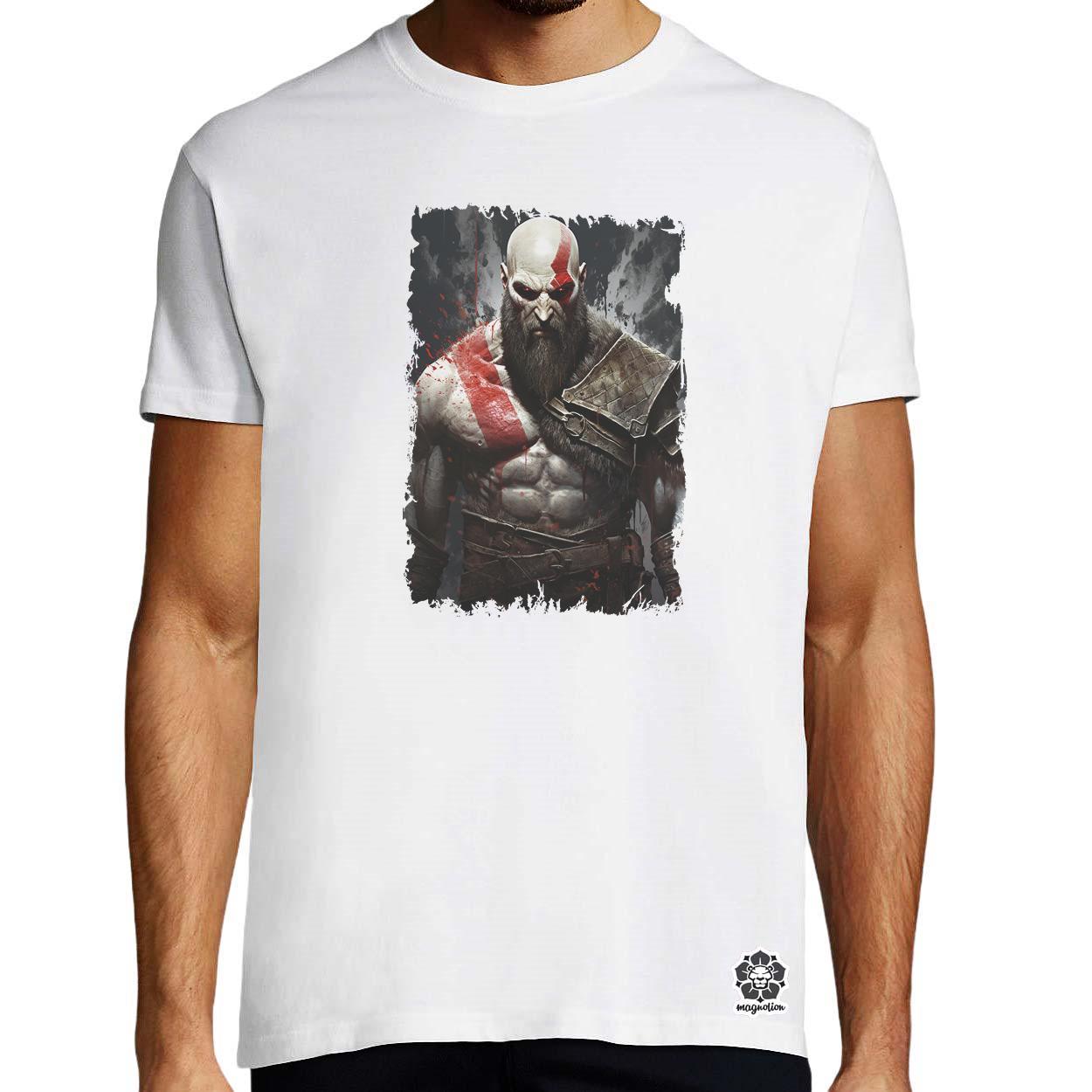Kratos fanart v8 egyedi póló 