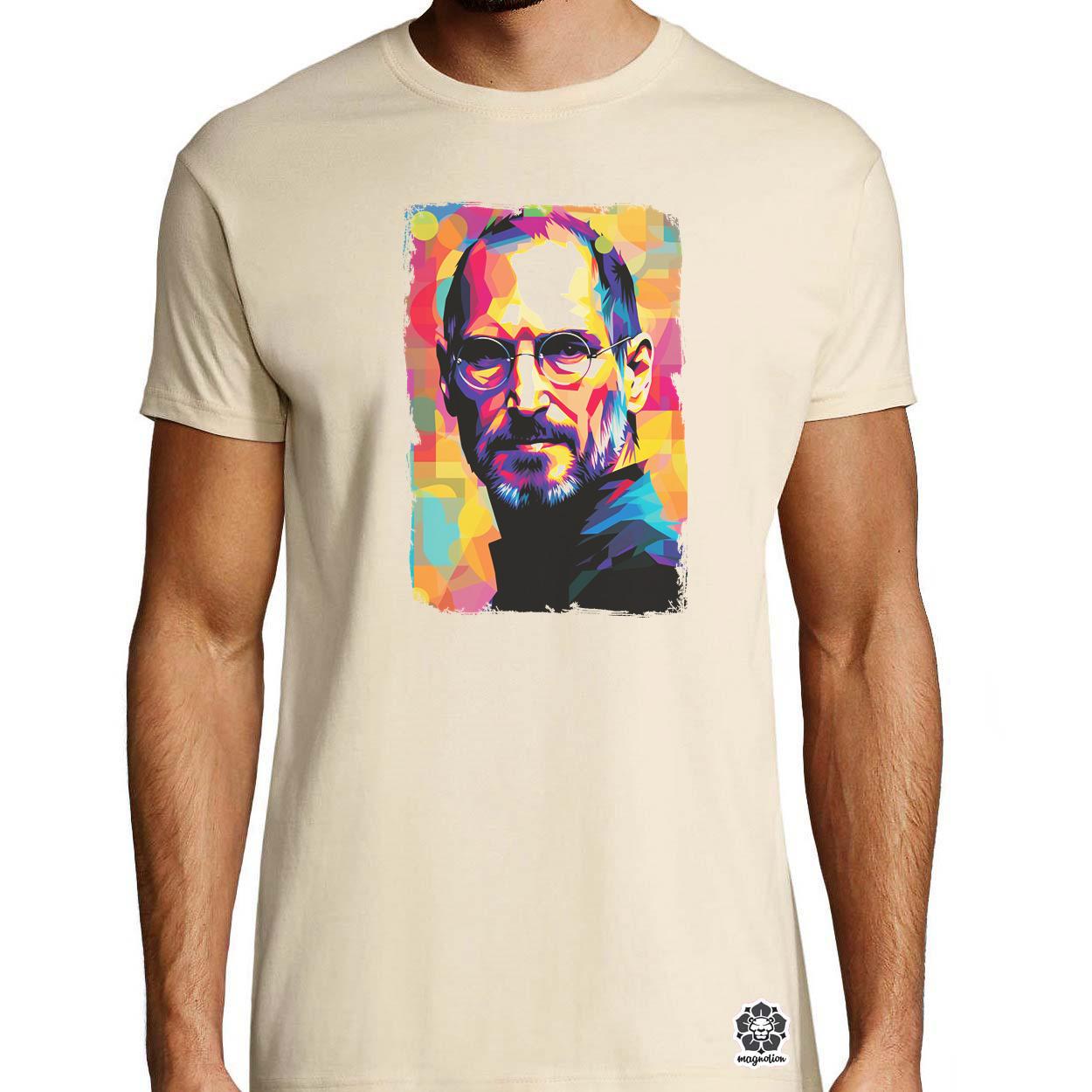 Pop art Steve Jobs v8 egyedi póló 