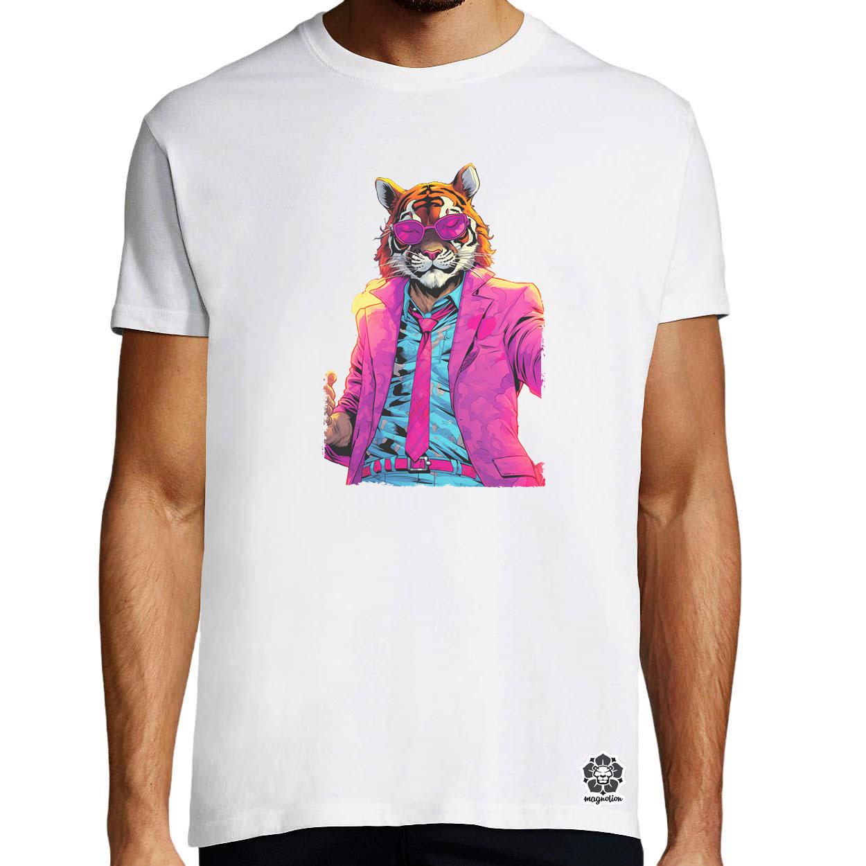 Laza tigris v2 egyedi póló 