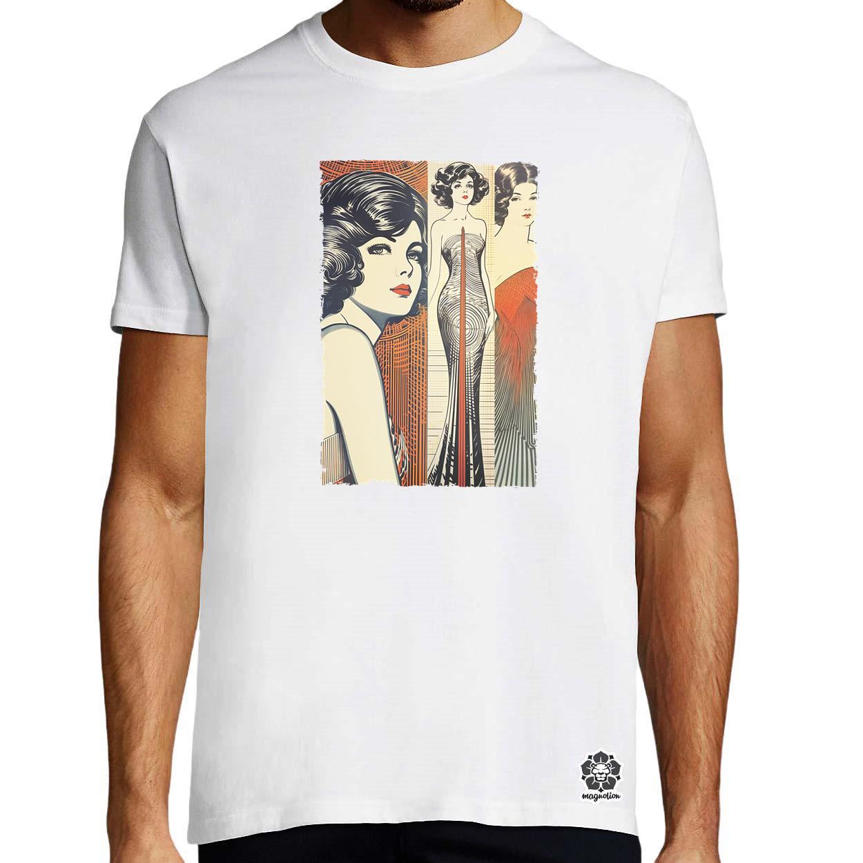 Pop art deco nő egyedi póló 