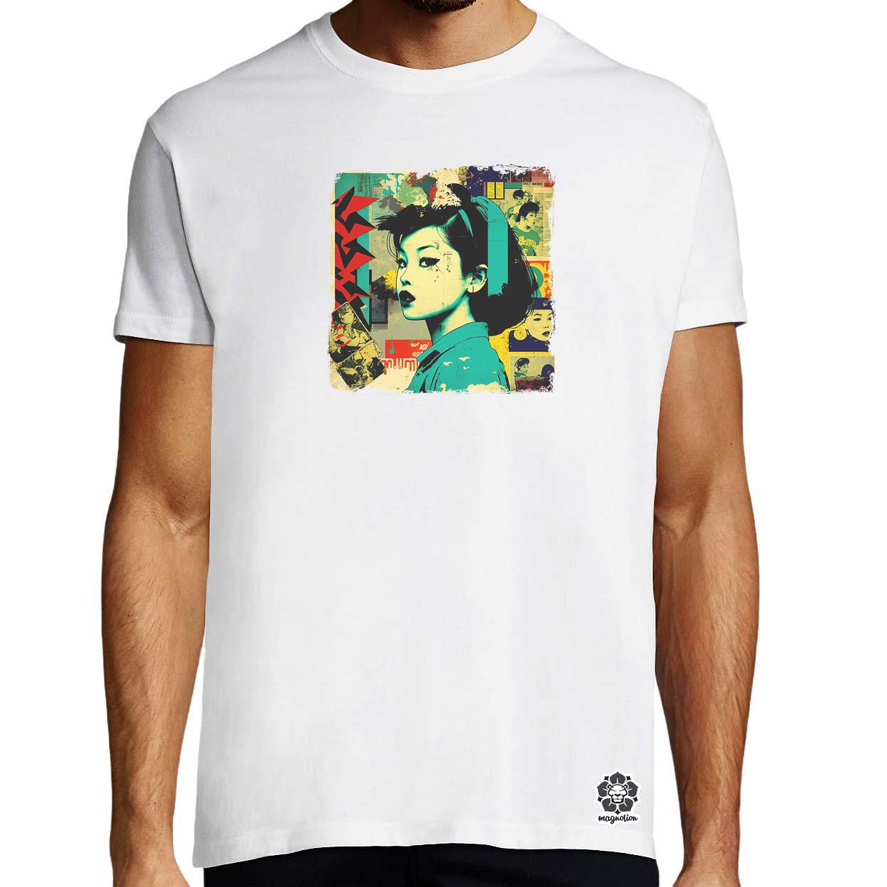 Pop art kollázs v8 egyedi póló 