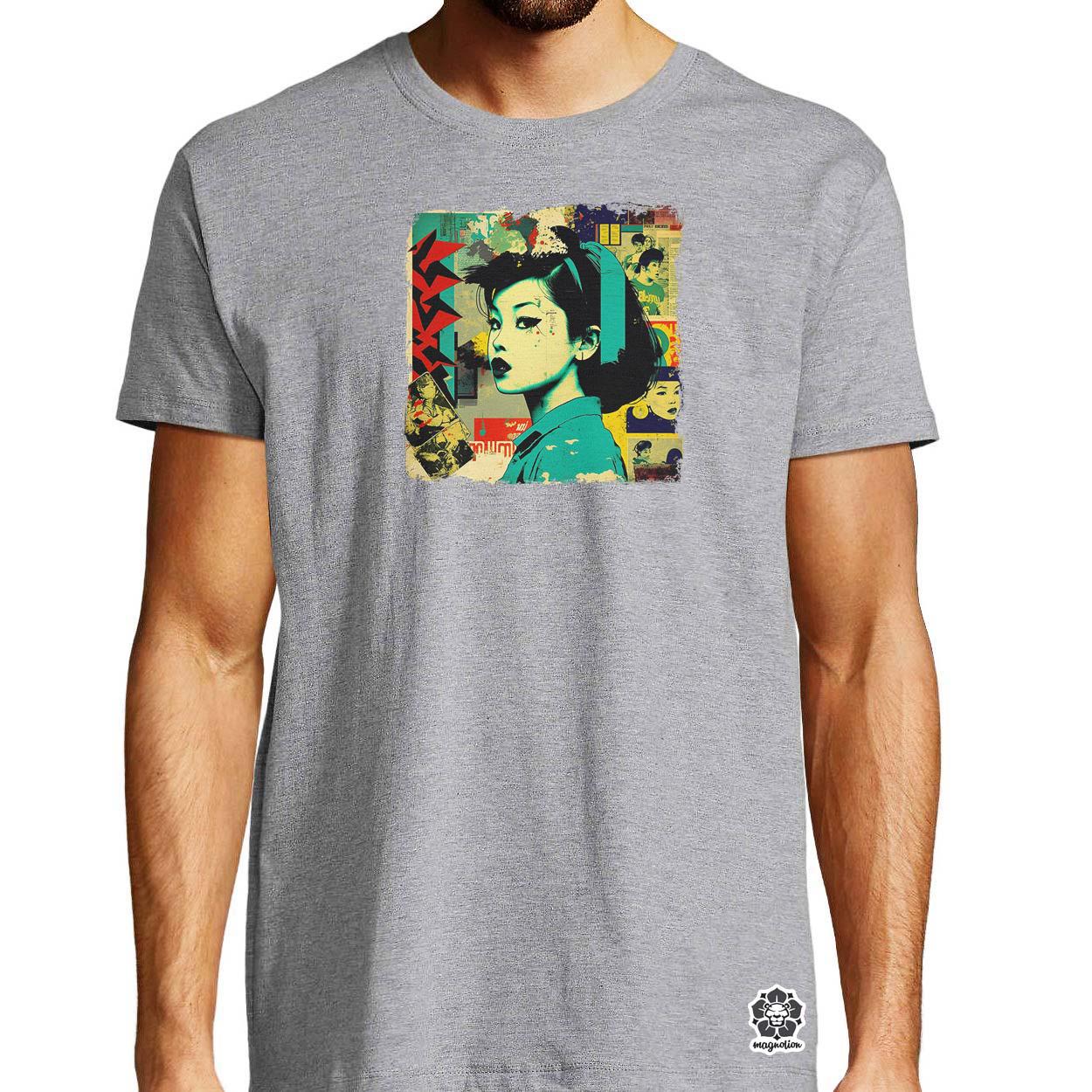 Pop art kollázs v8 egyedi póló 