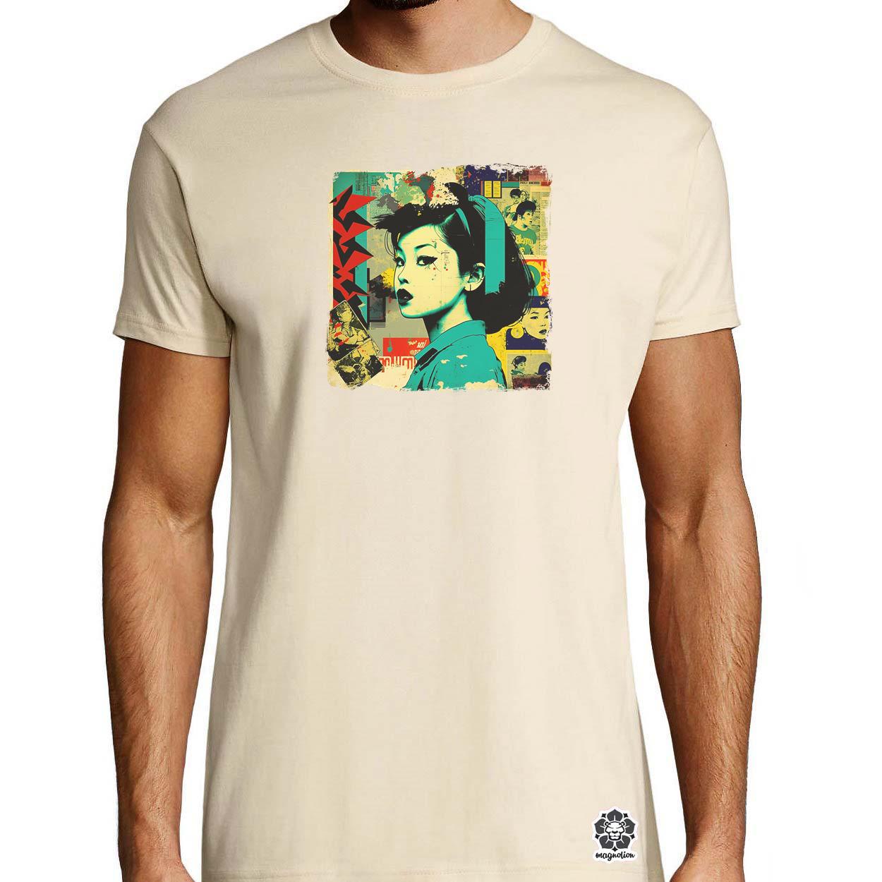 Pop art kollázs v8 egyedi póló 
