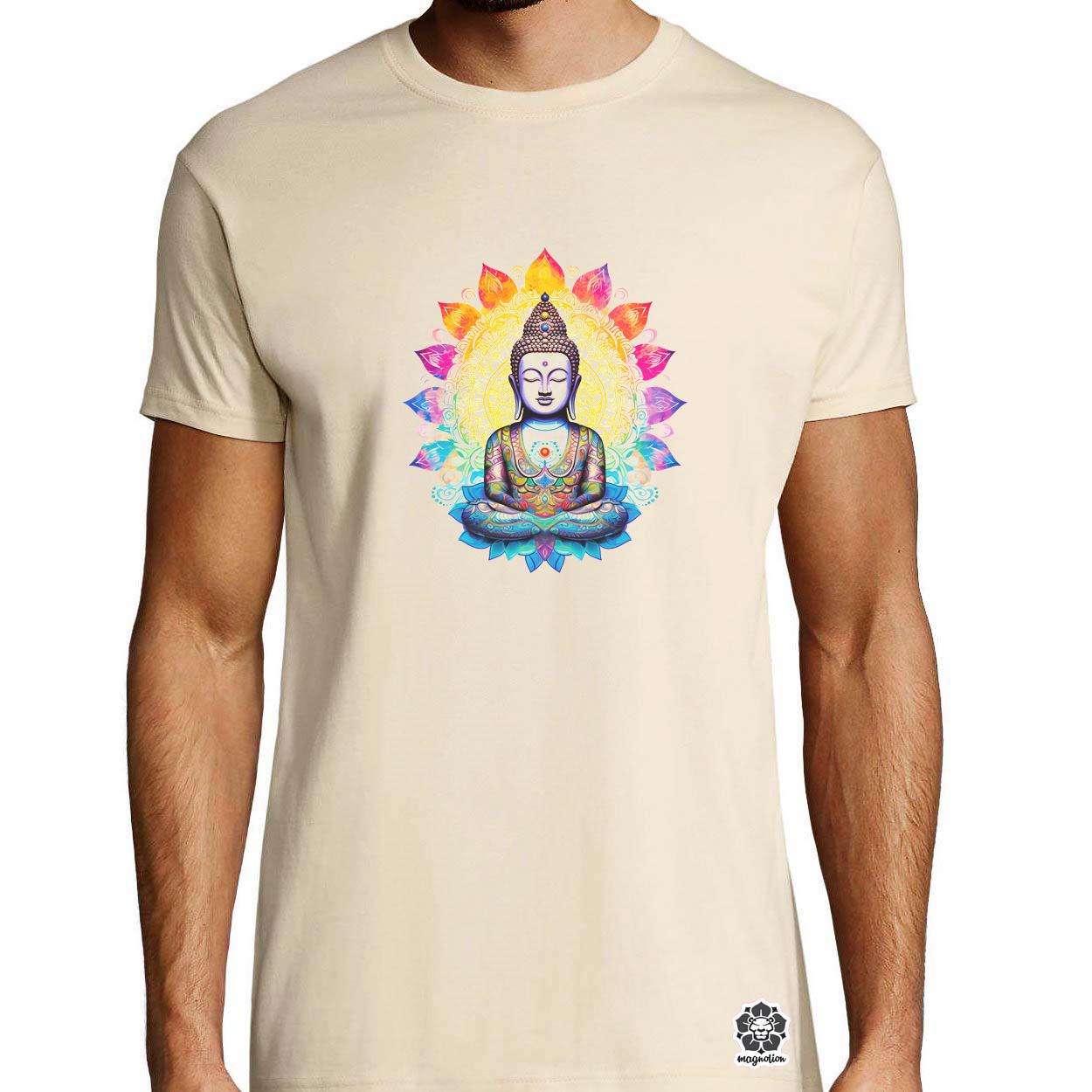 Pszichedelikus Buddha v1 egyedi póló 
