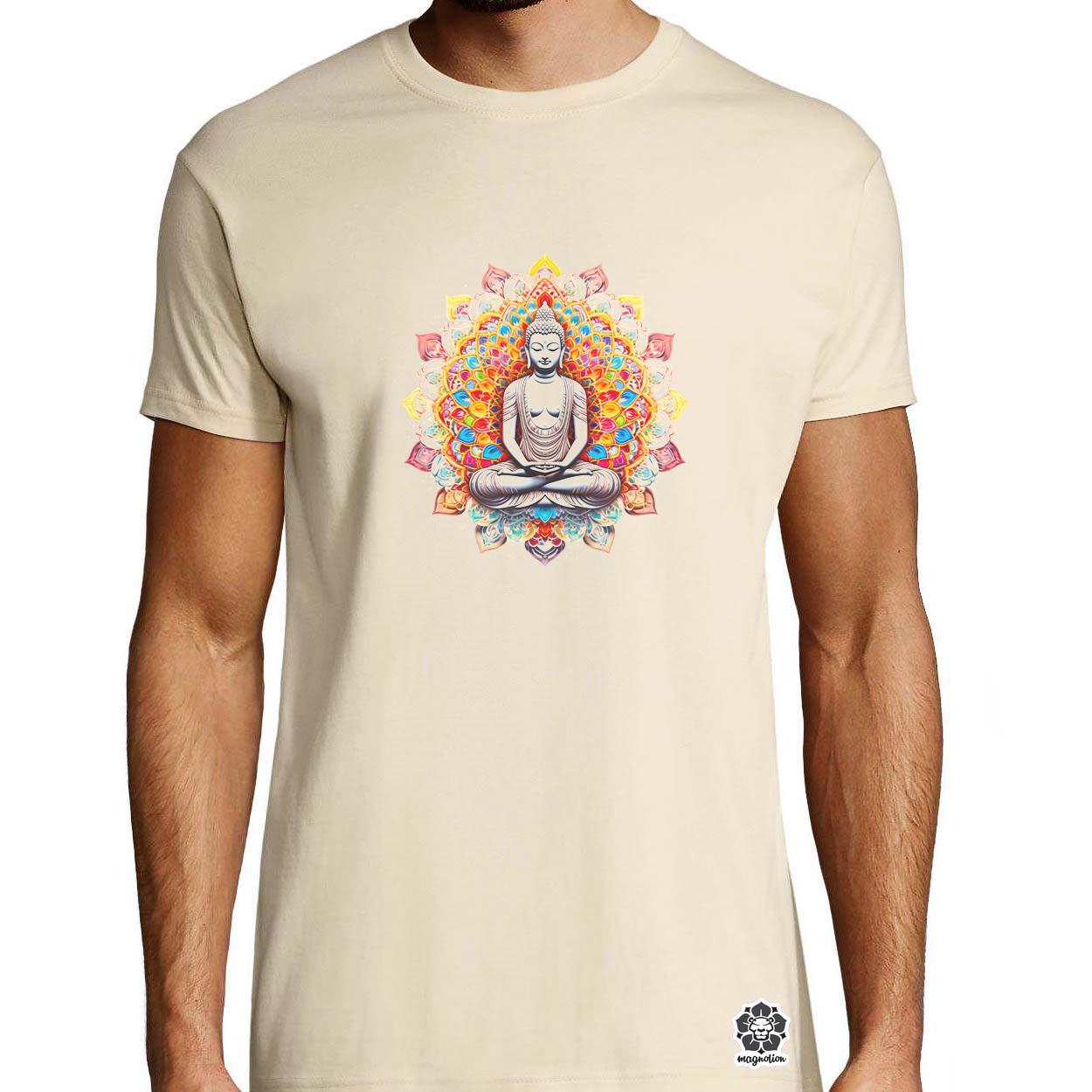 Pszichedelikus Buddha v13 egyedi póló 