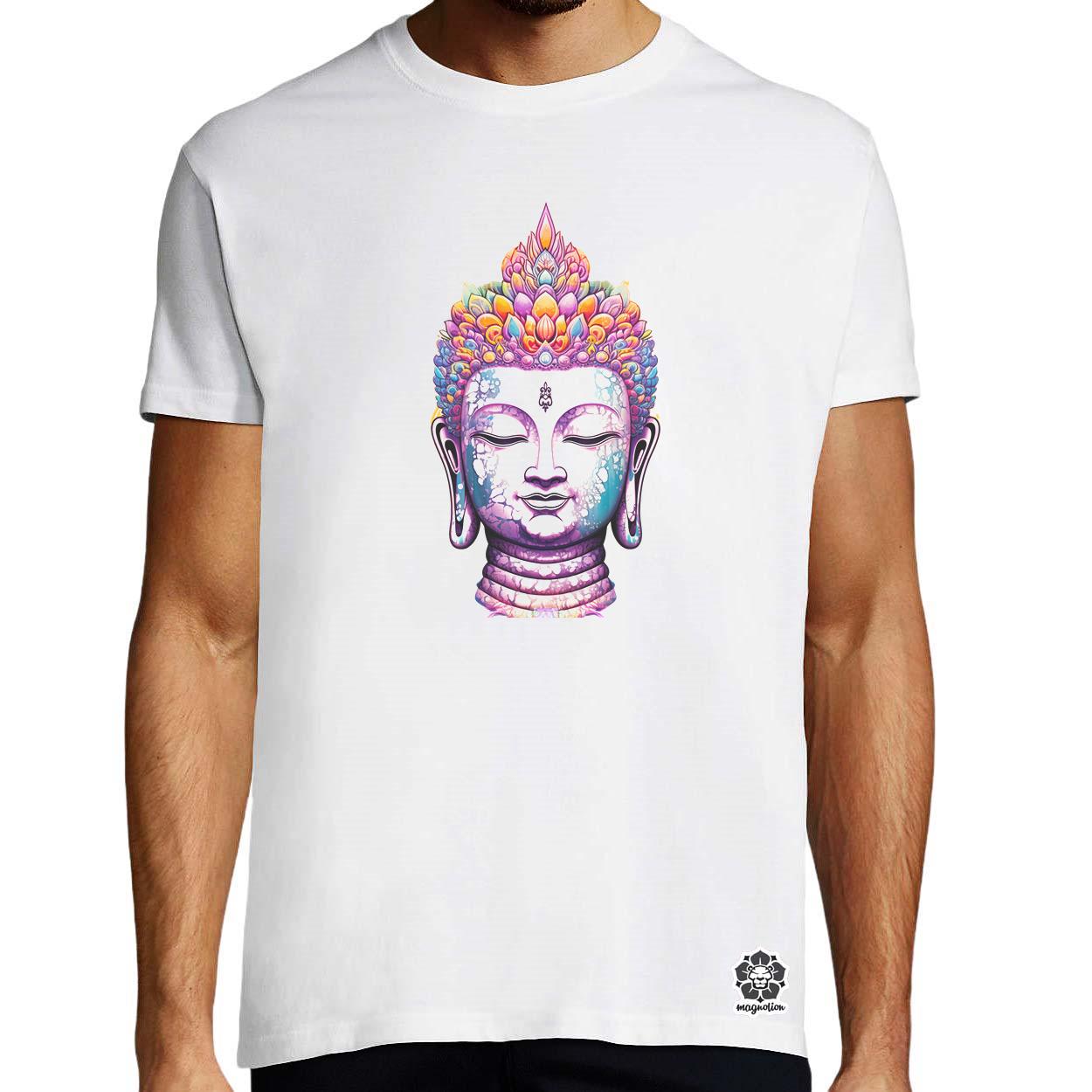 Pszichedelikus Buddha v15 egyedi póló 
