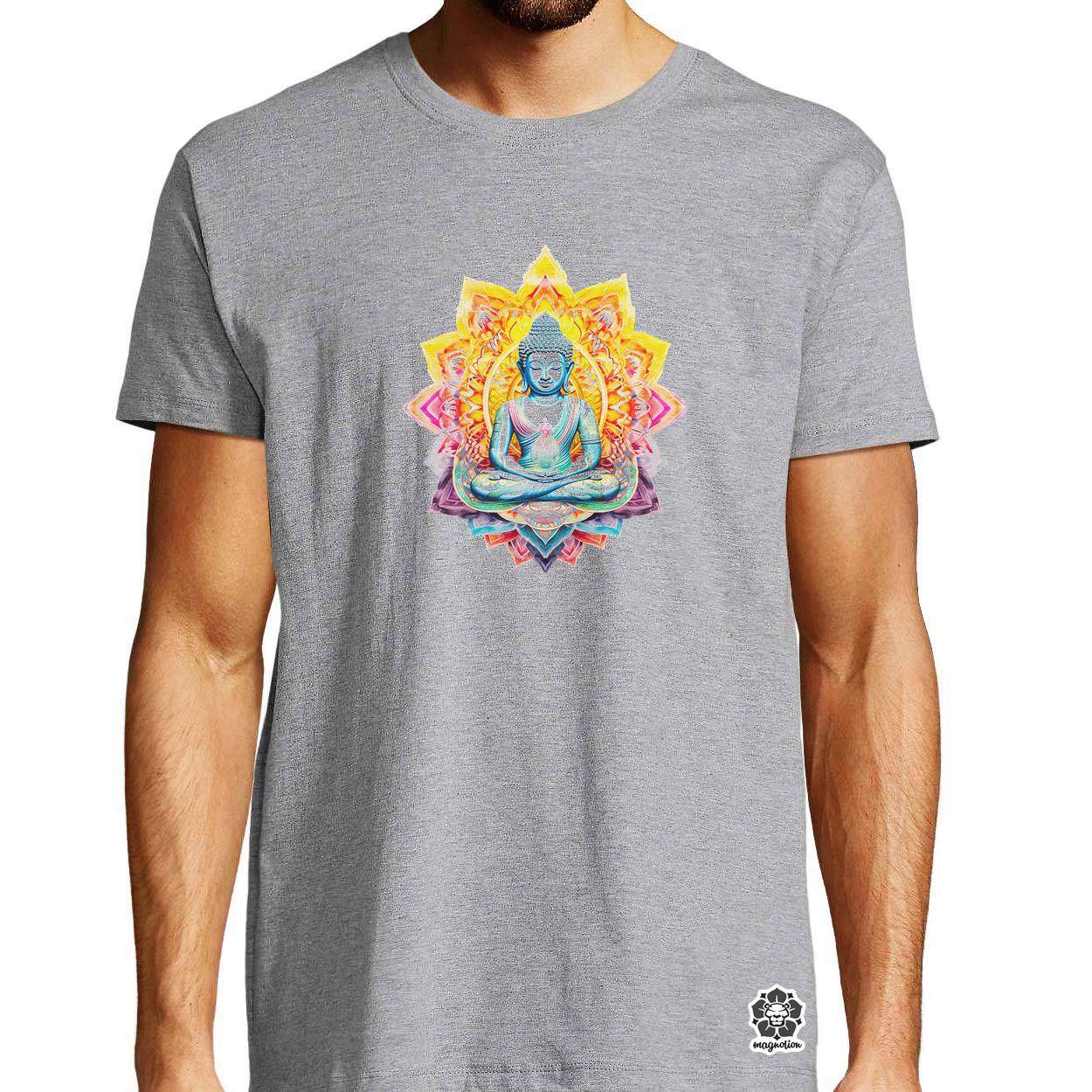 Pszichedelikus Buddha v3 egyedi póló 