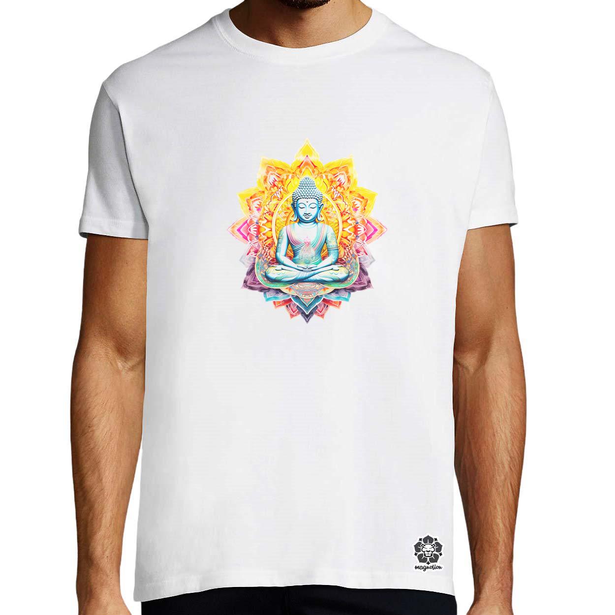 Pszichedelikus Buddha v3 egyedi póló 