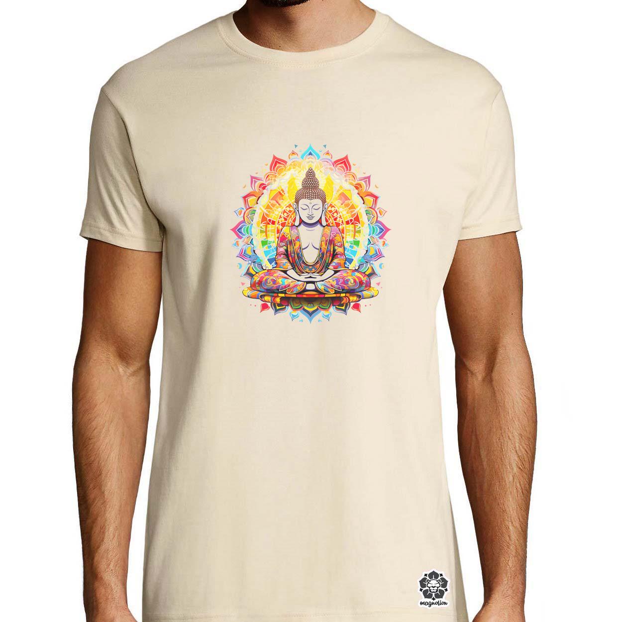 Pszichedelikus Buddha v9 egyedi póló 