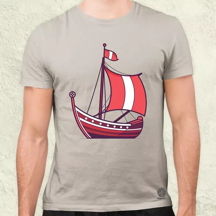 Viking hosszúhajó v1 férfi póló