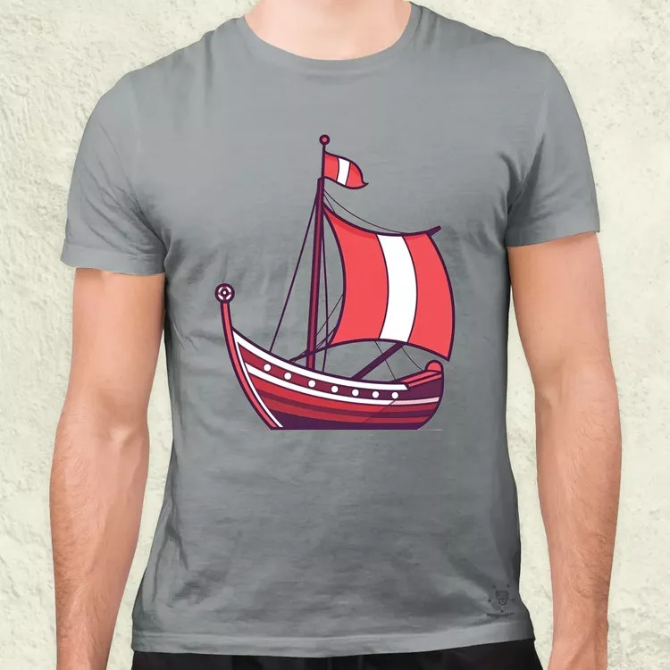 Viking hosszúhajó v1 férfi póló