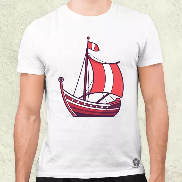 Viking hosszúhajó v1 férfi póló