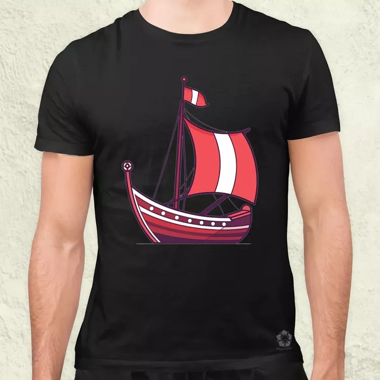 Viking hosszúhajó v1 férfi póló