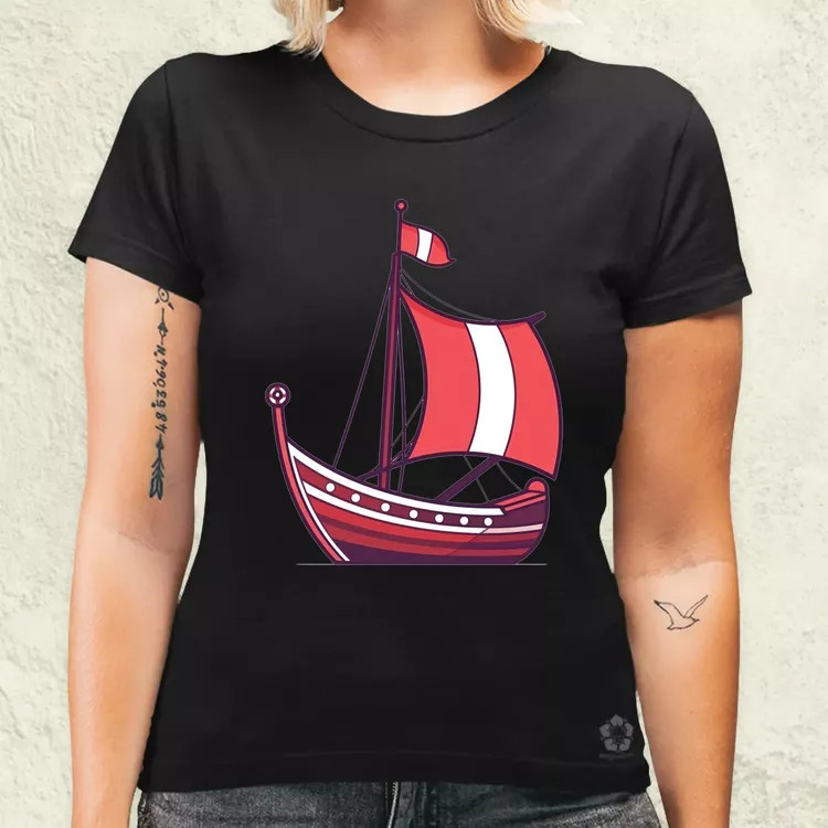 Viking hosszúhajó v1 női póló