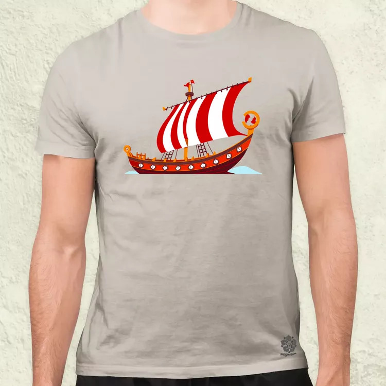 Viking hosszúhajó v2 férfi póló