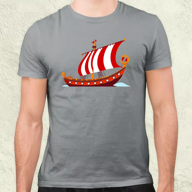Viking hosszúhajó v2 férfi póló