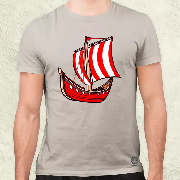 Viking hosszúhajó v3 férfi póló