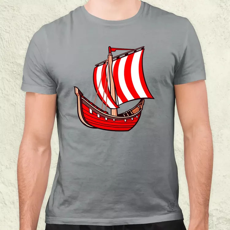 Viking hosszúhajó v3 férfi póló