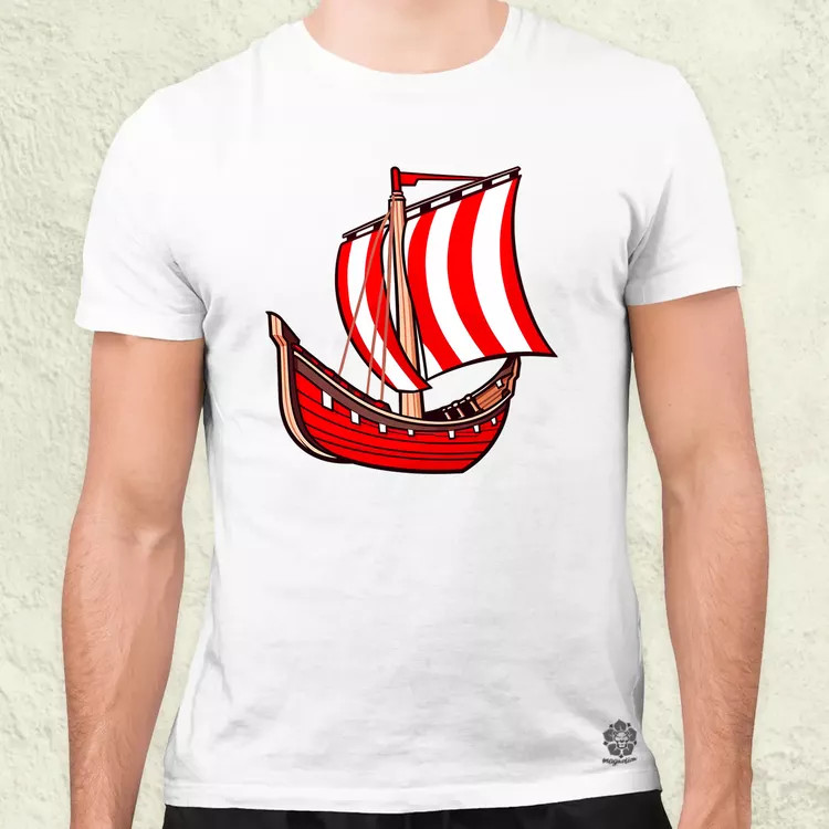 Viking hosszúhajó v3 férfi póló