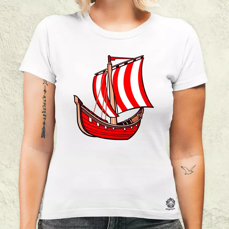 Viking hosszúhajó v3 női póló