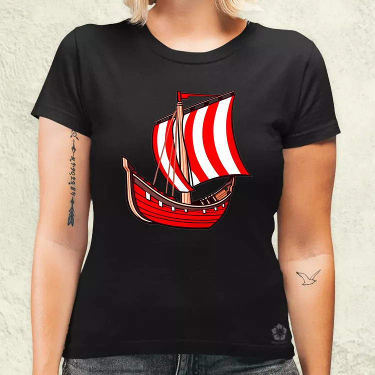 Viking hosszúhajó v3 női póló