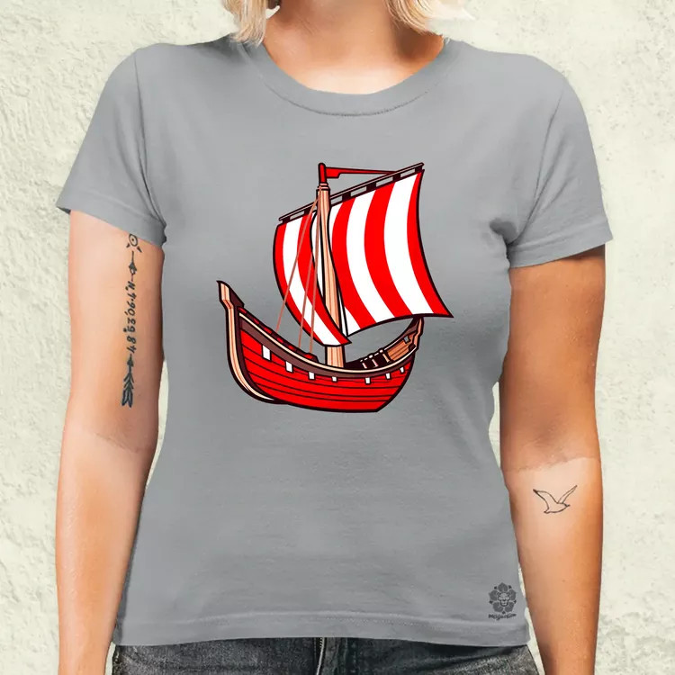Viking hosszúhajó v3 női póló