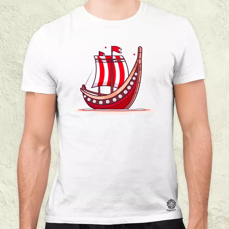Viking hosszúhajó v4 férfi póló