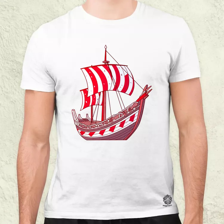 Viking hosszúhajó v5 férfi póló