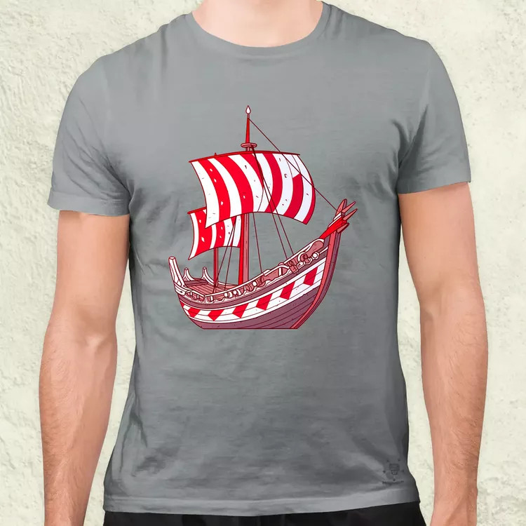 Viking hosszúhajó v5 férfi póló