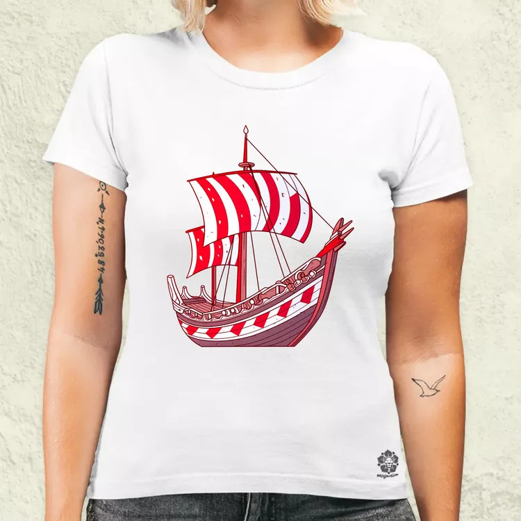 Viking hosszúhajó v5 női póló