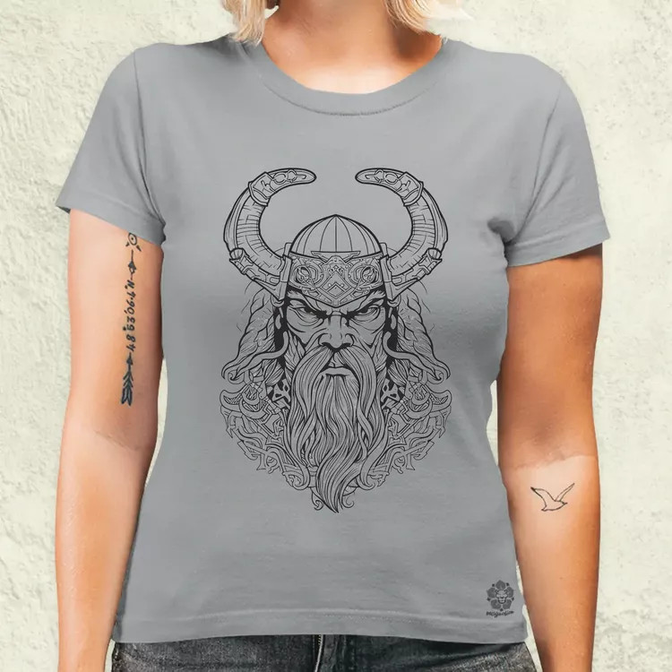 Viking vonalrajz női póló