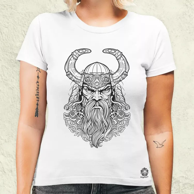Viking vonalrajz női póló