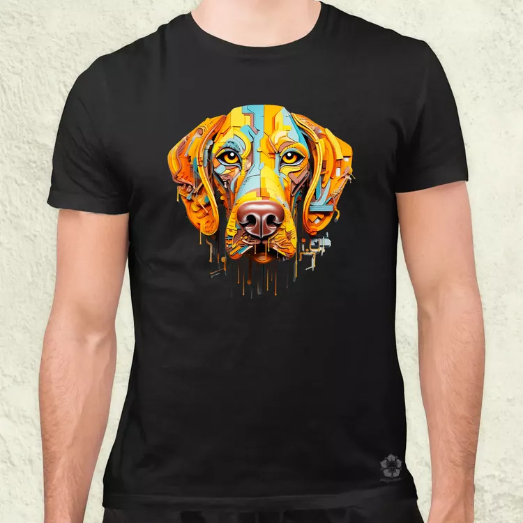 Absztrakt Weimari vizsla v2 férfi póló