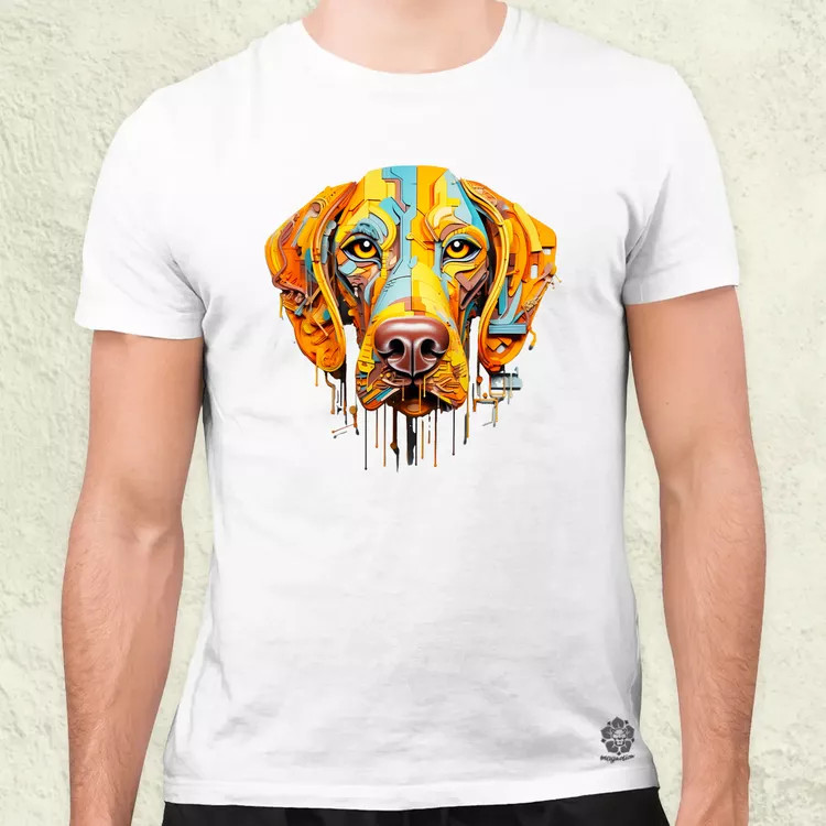 Absztrakt Weimari vizsla v2 férfi póló