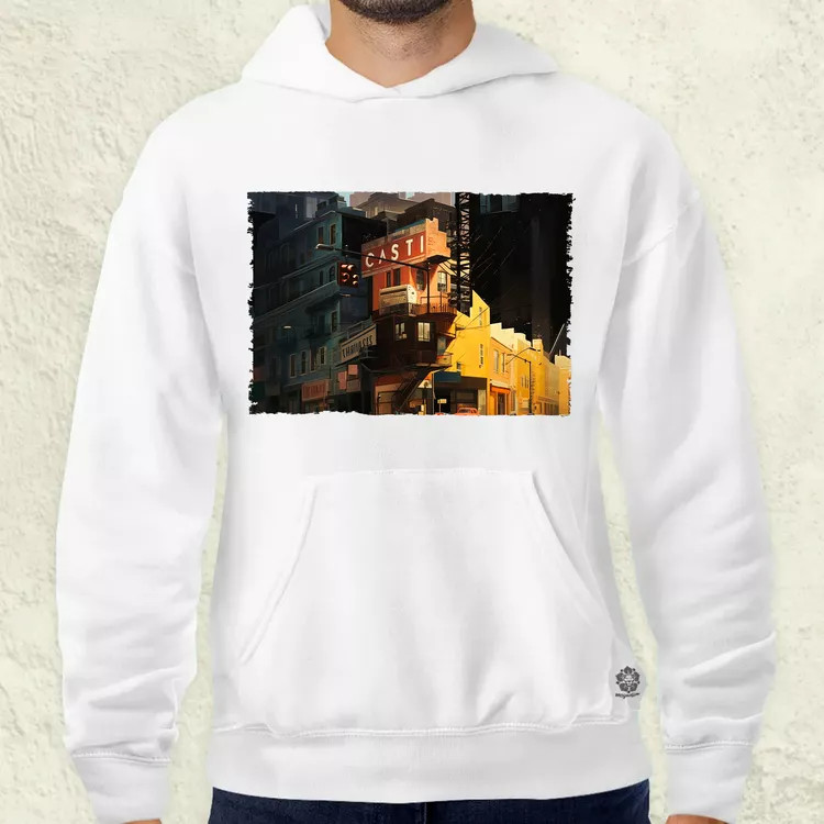 Pareidolia Logan város fantázia v2 férfi pulóver