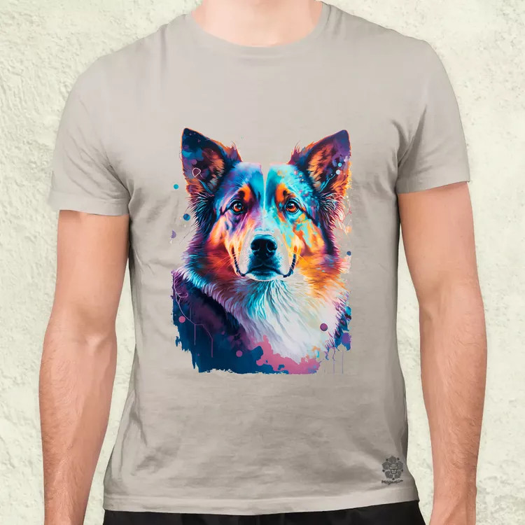 Border collie rajz v1 férfi póló