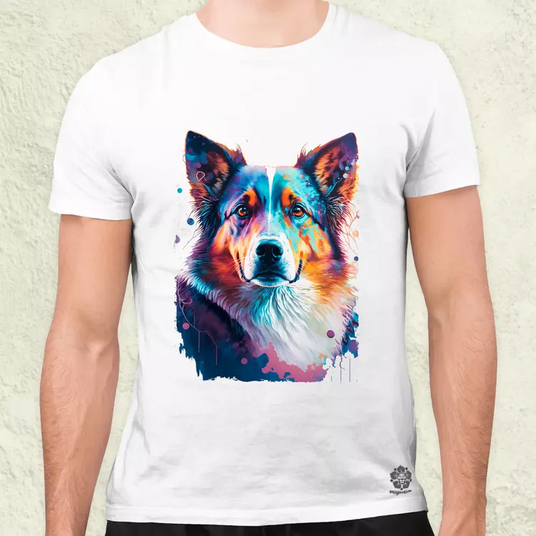 Border collie rajz v1 férfi póló