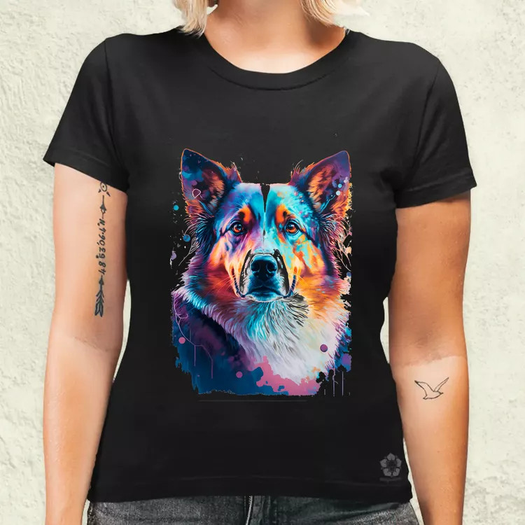 Border collie rajz v1 női póló