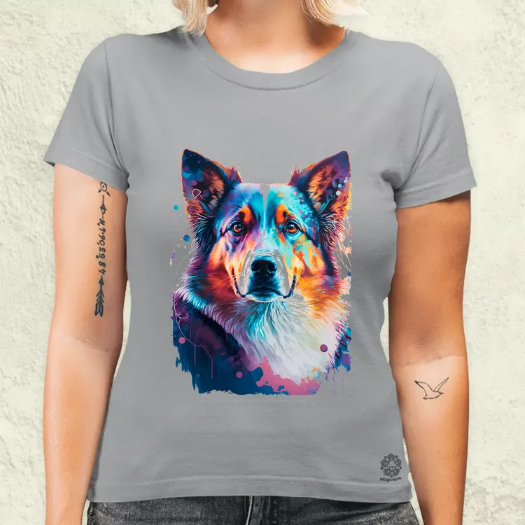 Border collie rajz v1 női póló