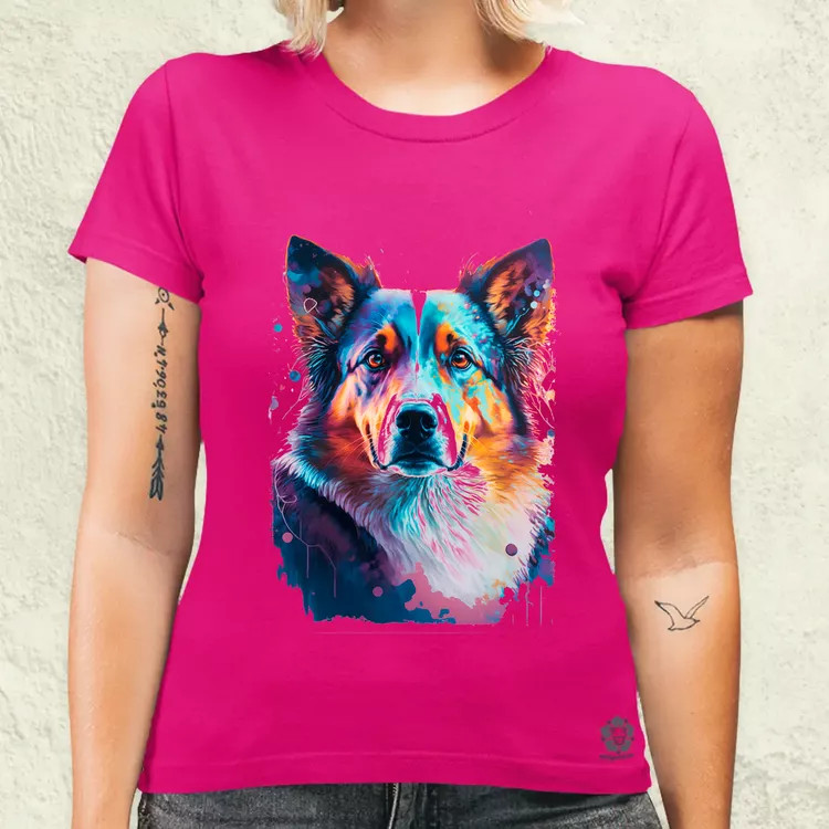 Border collie rajz v1 női póló