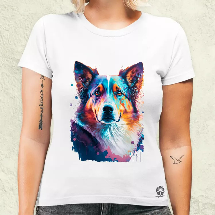 Border collie rajz v1 női póló